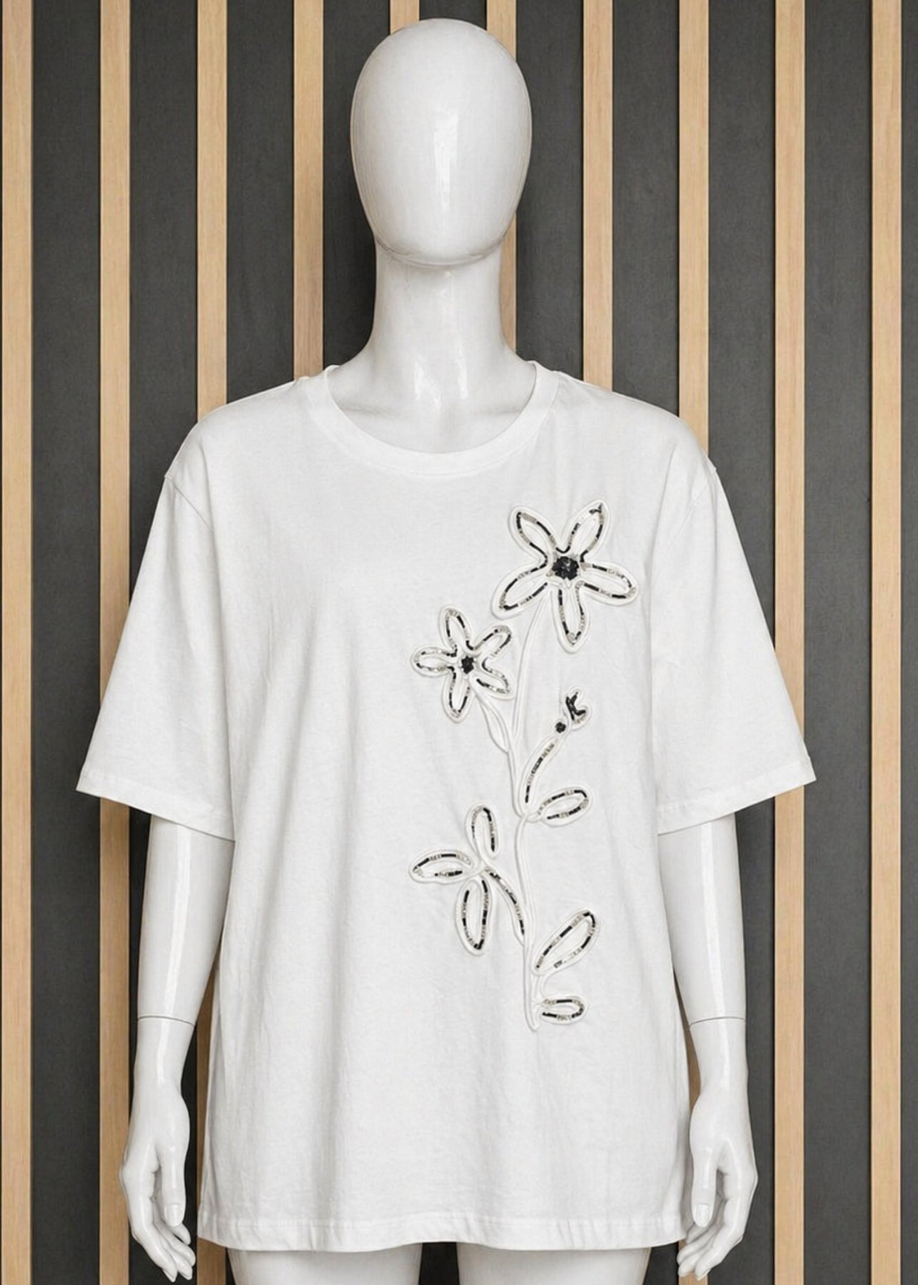 ExQuise Limaara Ö.T-Shirt BEYAZ SİYAH - 1