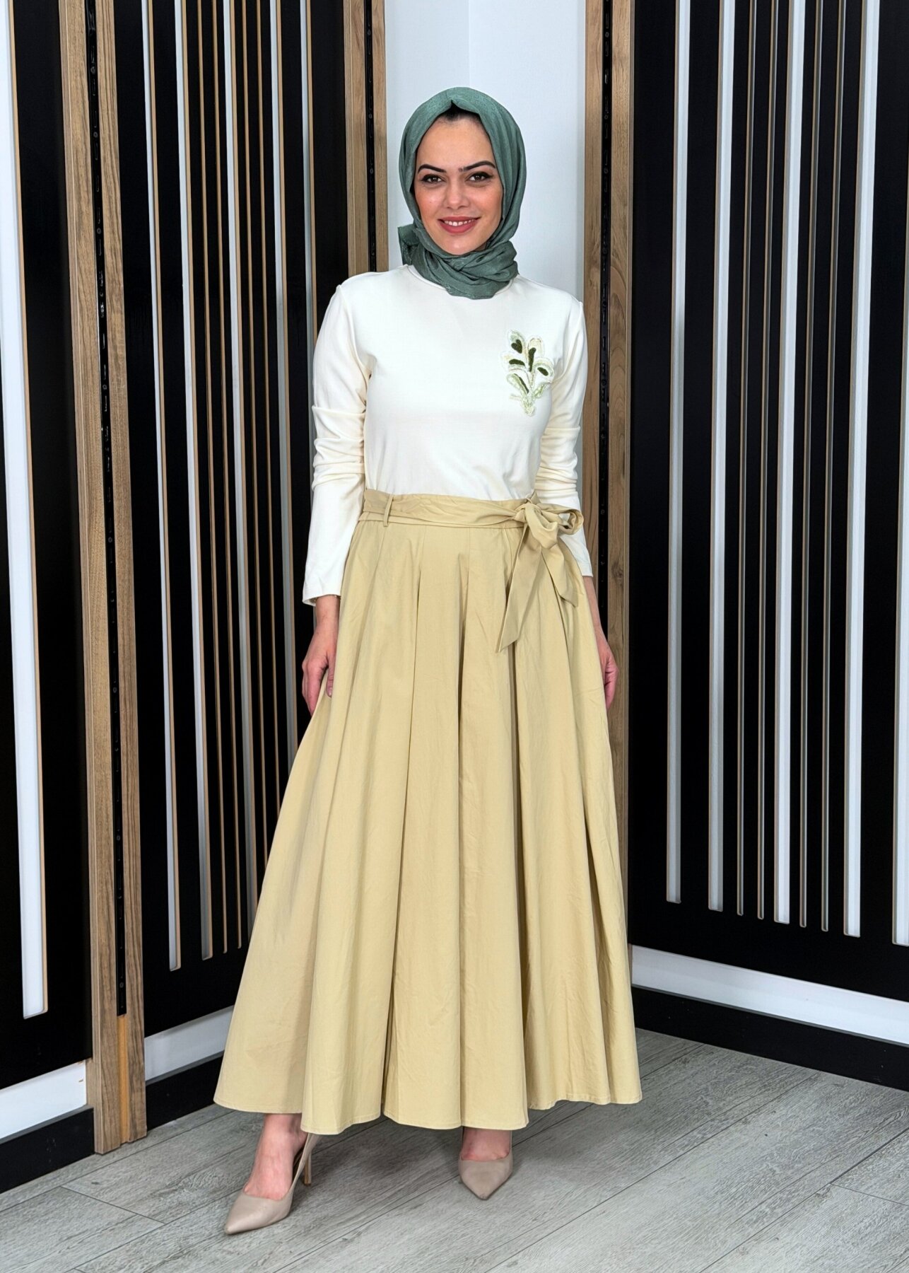 ExQuise Nayaina Elbise KREM - 1