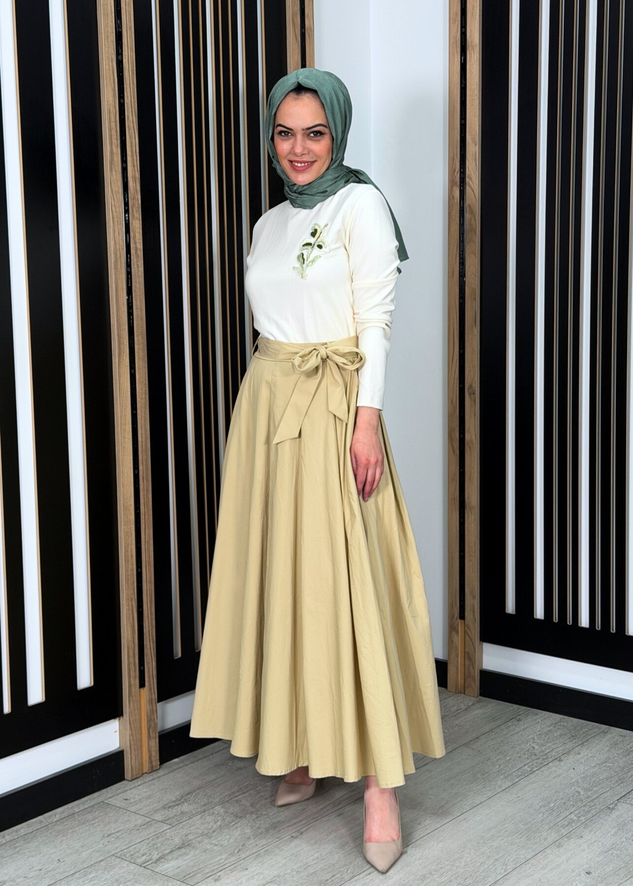 ExQuise Nayaina Elbise KREM - 2