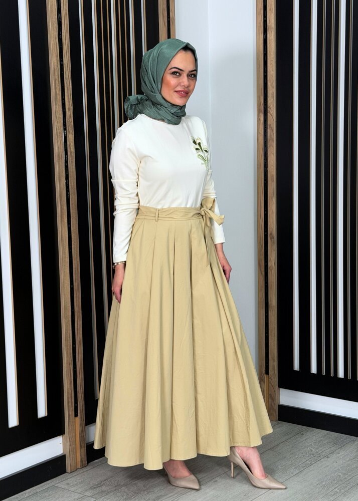 ExQuise Nayaina Elbise KREM - 3