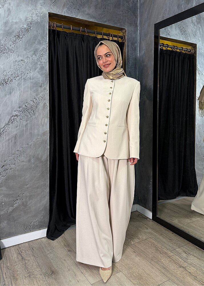 ExQuise Tulipis Pantolon KREM - 2