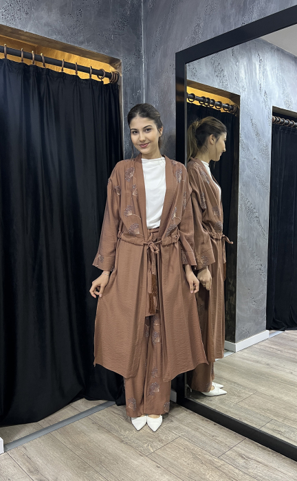 Hukka İşlemeli Show Up Ceket KİREMİT - 2