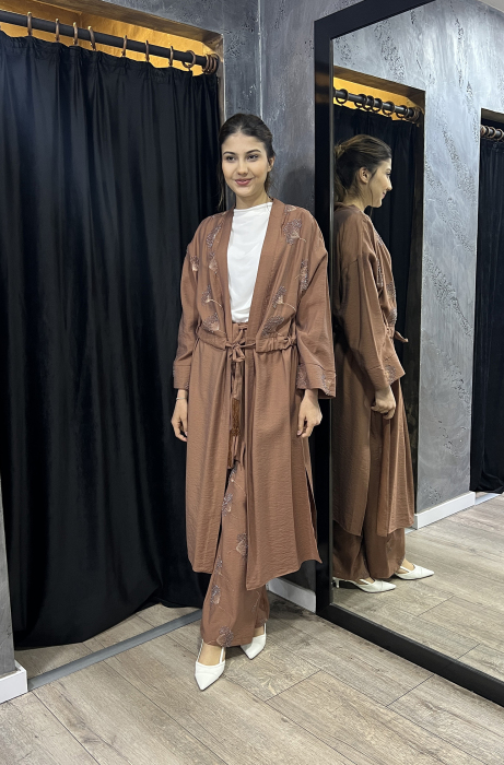 Hukka İşlemeli Show Up Ceket KİREMİT - 1