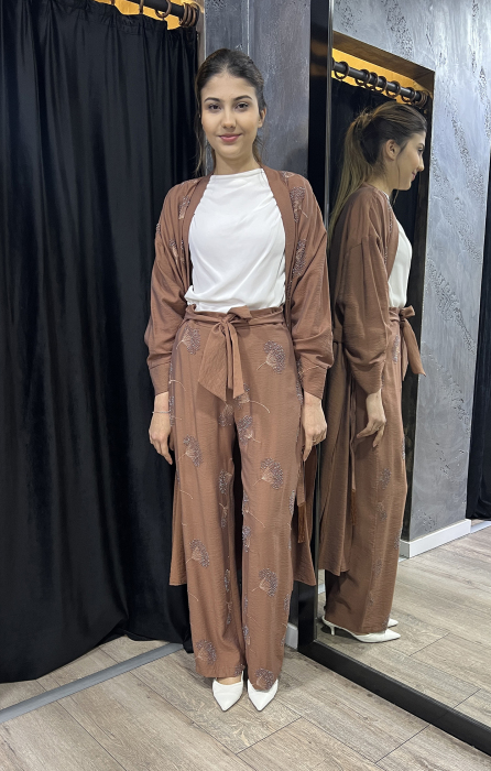 Hukka İşlemeli Show Up Ceket KİREMİT - 5