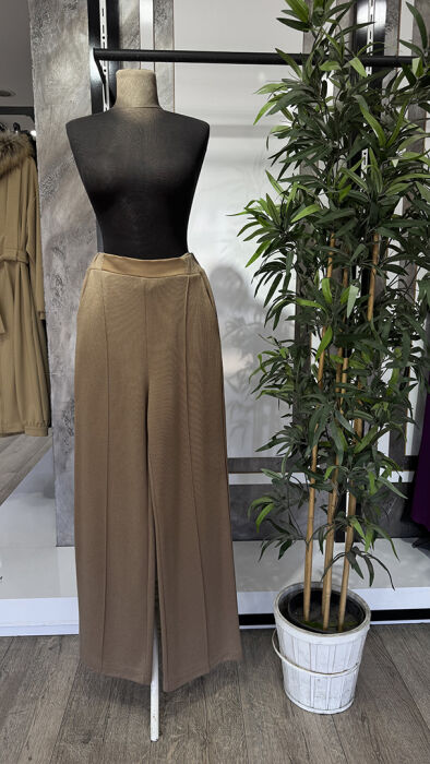 Hukka Önden Nervürlü Pantolon CAMEL - 4