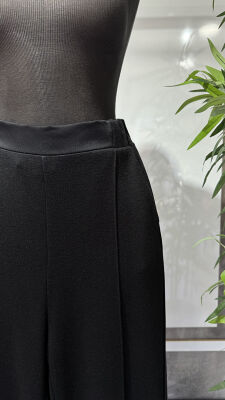 Hukka Önden Nervürlü Pantolon SİYAH - 2