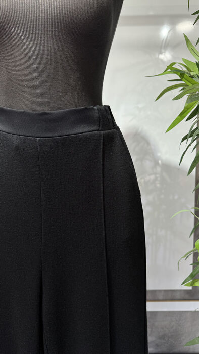 Hukka Önden Nervürlü Pantolon SİYAH - 2