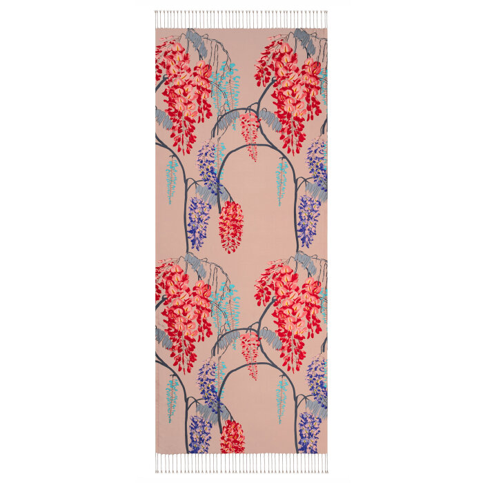 İpek Evi Akasya Desenli İpek Şal FONDOTEN - 3