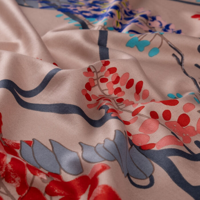 İpek Evi Akasya Desenli İpek Şal FONDOTEN - 4