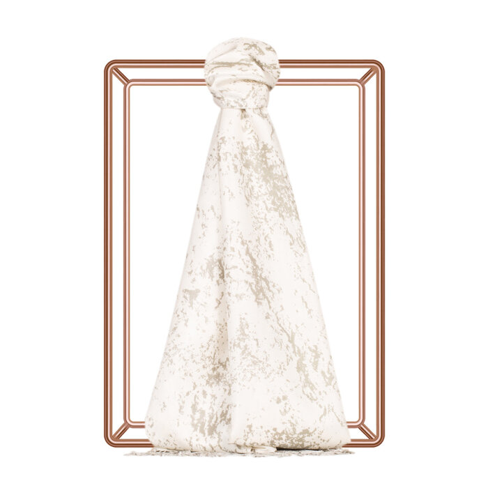 İpek Evi Lekeli %100 İpek Şal TAŞ - 1