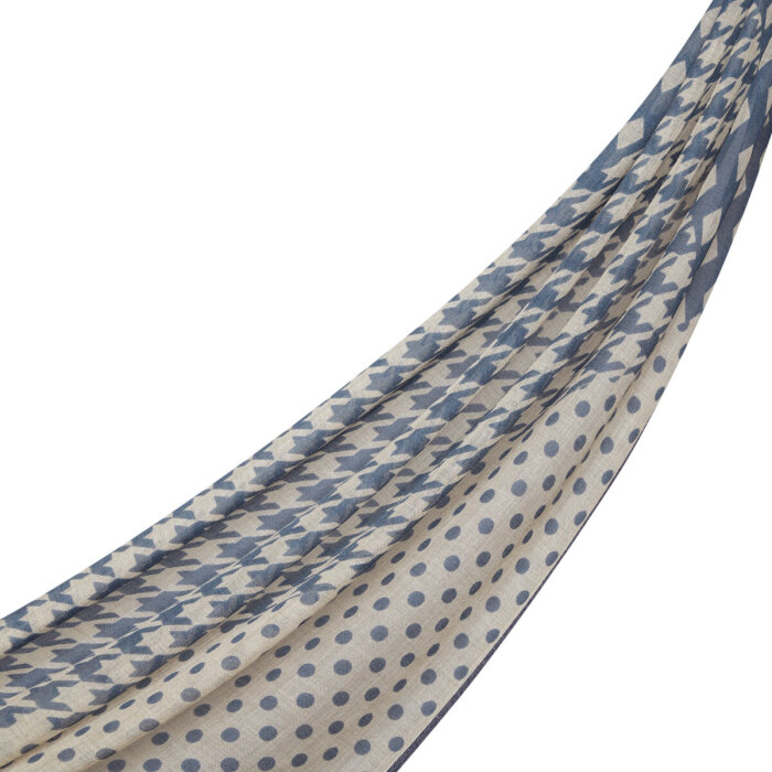 İpek Evi Yün İpek Şal İNDİGO - 1