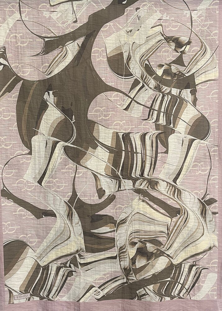 İpekevi Desenli Şal lila vizon 