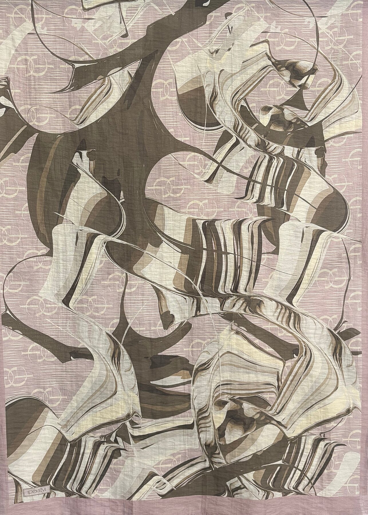 İpekevi Desenli Şal lila vizon - 1