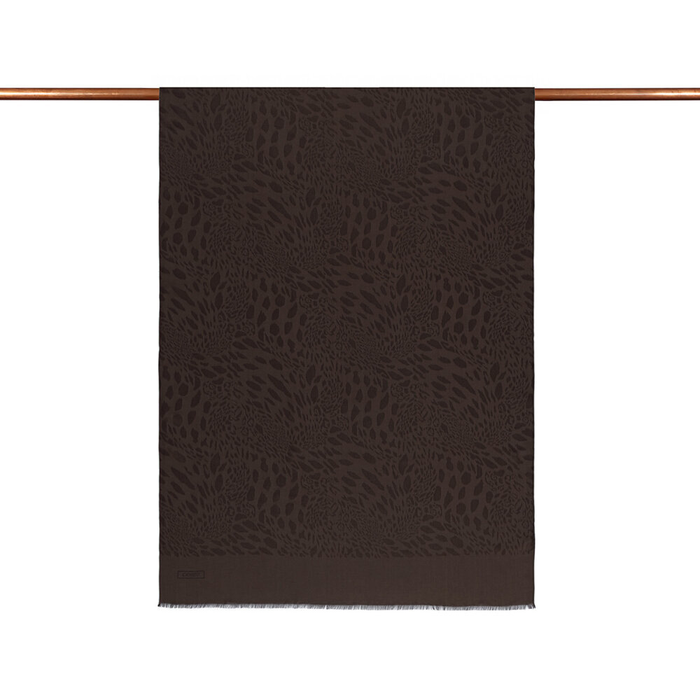 İpekevi Dört Mevsim Vahra Desenli Şal Acı Kahve