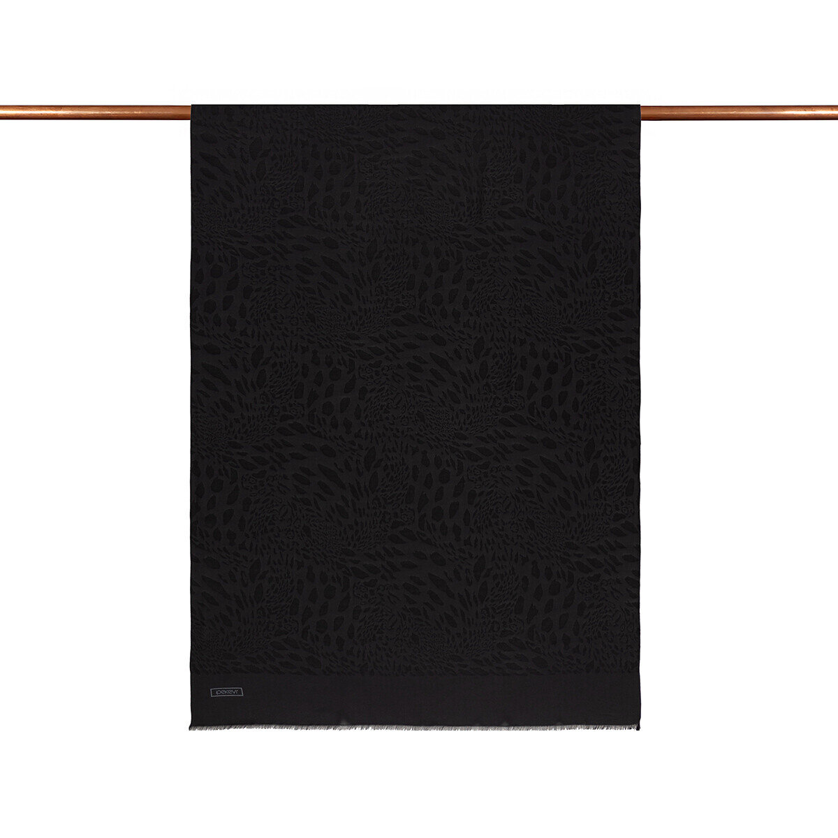 İpekevi Dört Mevsim Vahra Desenli Şal SİYAH - 1