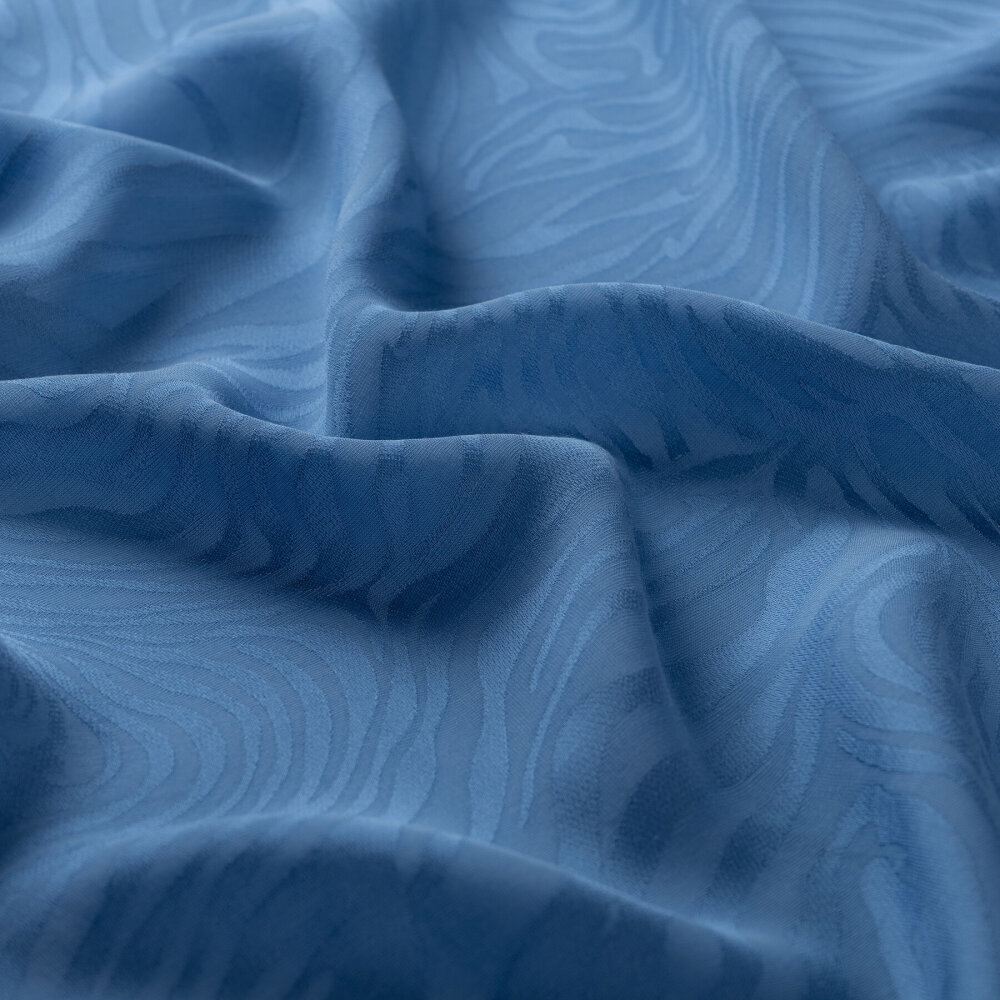 İpekevi Dört Mevsim Zebra Desenli Monogram Şal BEBE MAVİ - 3