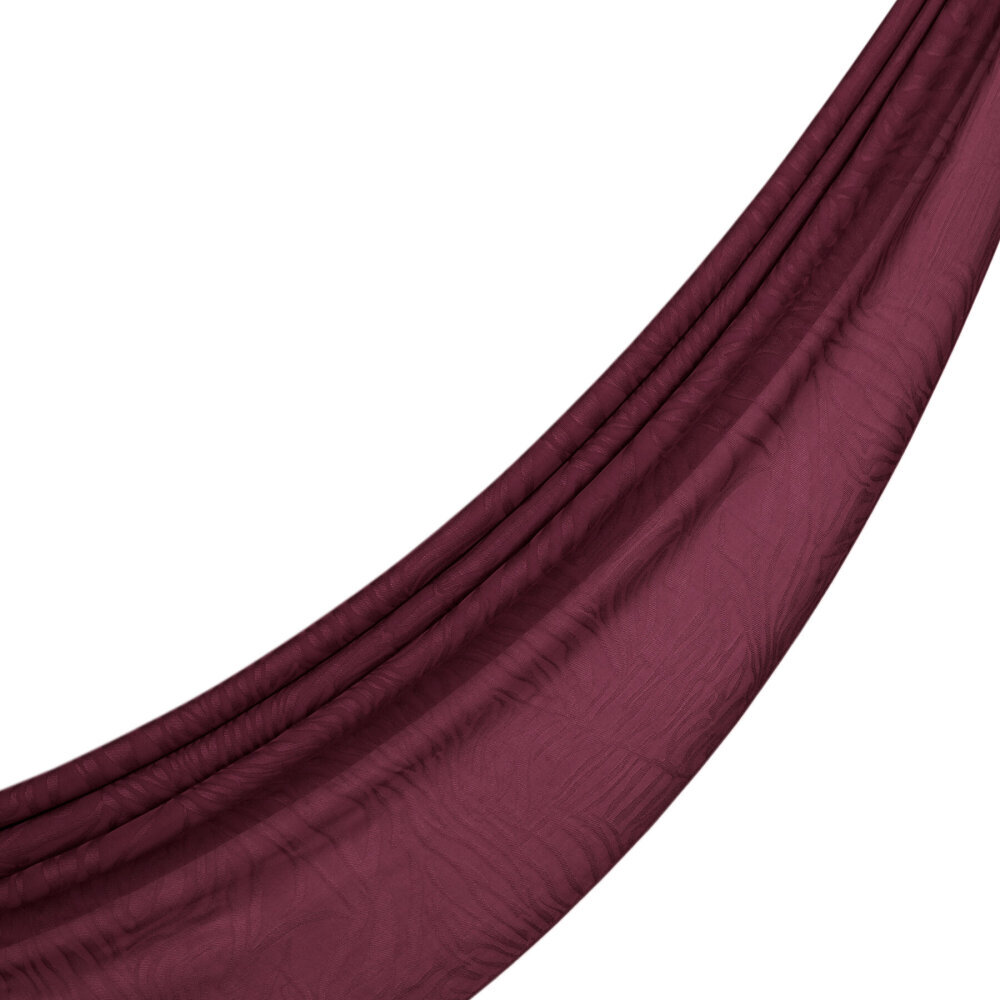 İpekevi Dört Mevsim Zebra Desenli Monogram Şal BORDO - 2