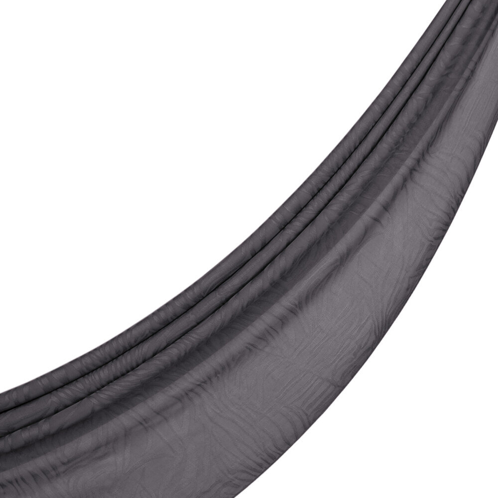 İpekevi Dört Mevsim Zebra Desenli Monogram Şal FÜME - 2