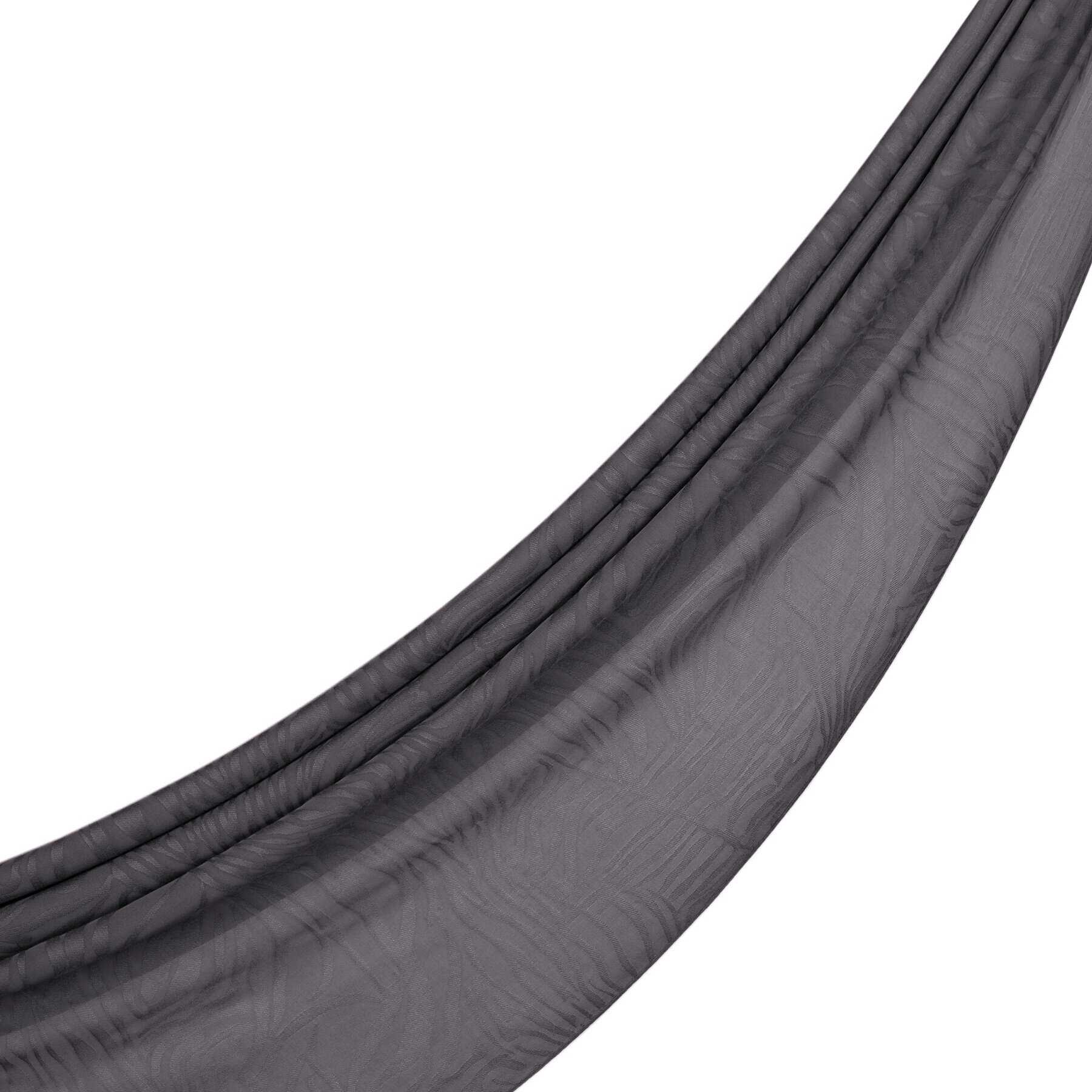 İpekevi Dört Mevsim Zebra Desenli Monogram Şal FÜME - 2