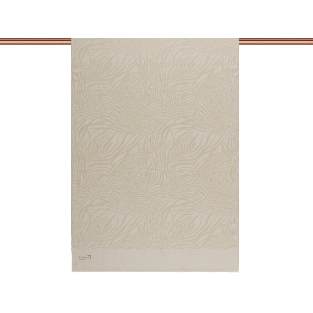 İpekevi Dört Mevsim Zebra Desenli Monogram Şal KREM