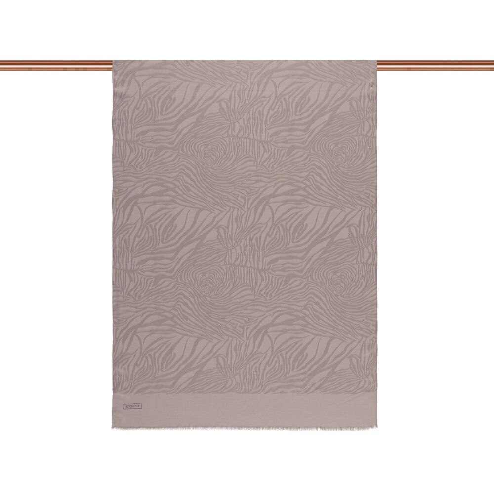 İpekevi Dört Mevsim Zebra Desenli Monogram Şal TAŞ