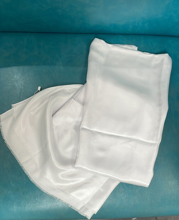 İpekevi Düz Şal BEYAZ - 2