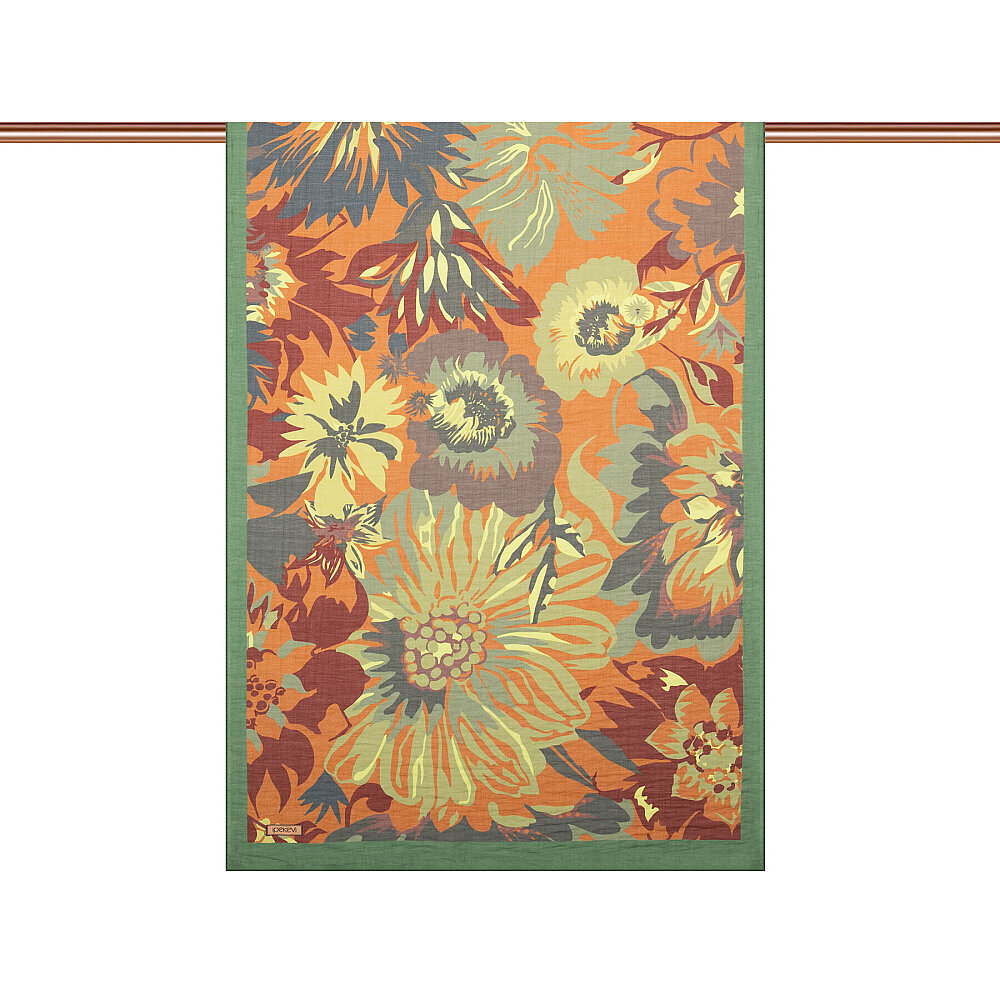 İpekevi Flora Desen Şal YEŞİL - 2