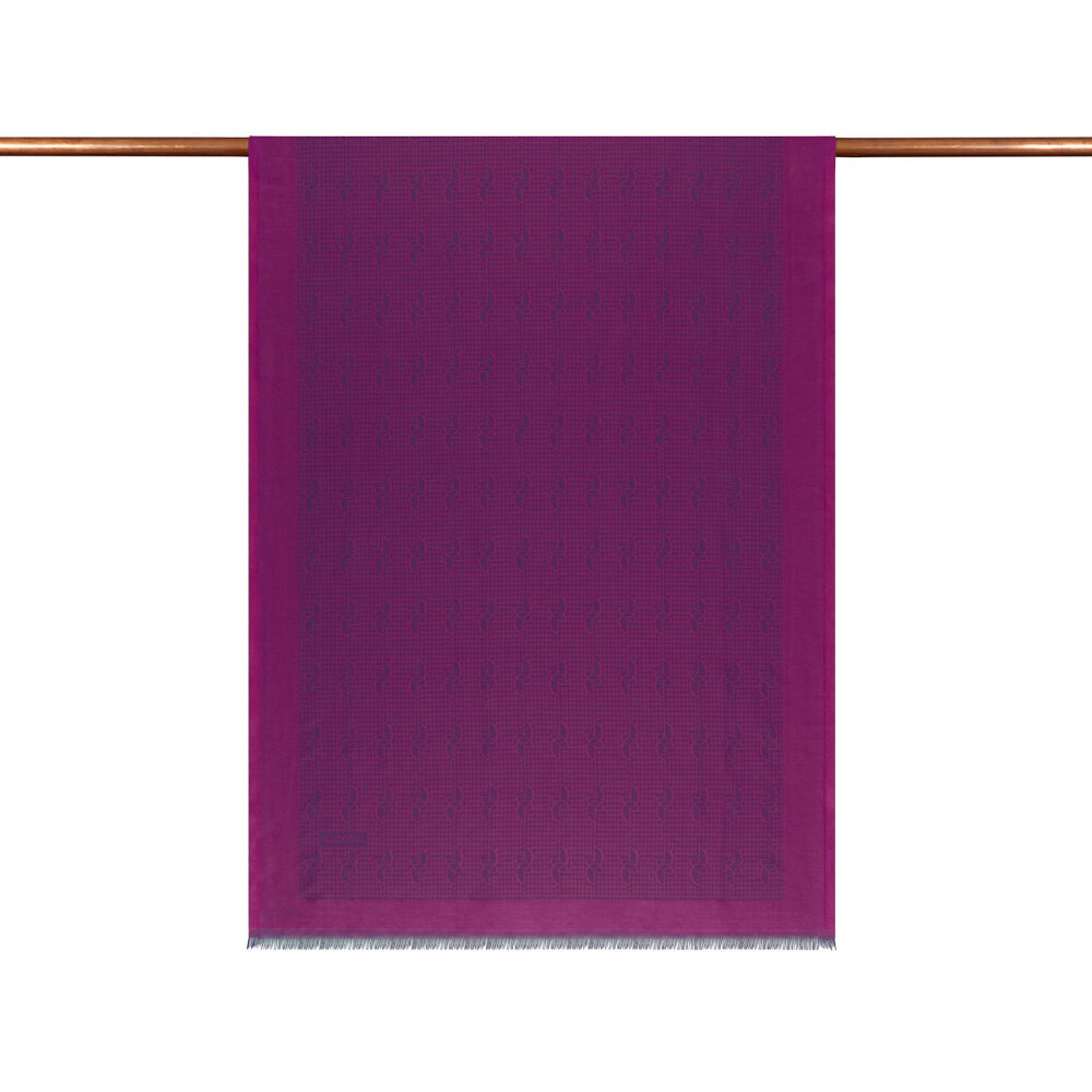 İpekevi İe Monogram Pamuk İpek Şal Begonvil - 2