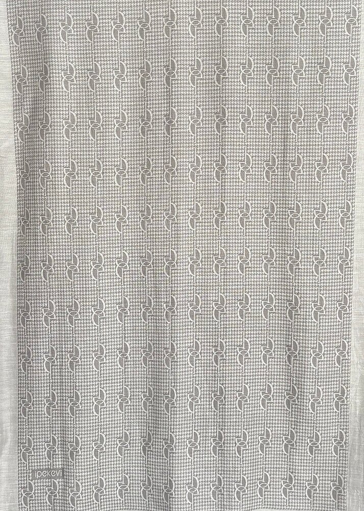 İpekevi İe Monogram Pamuk İpek Şal Lame