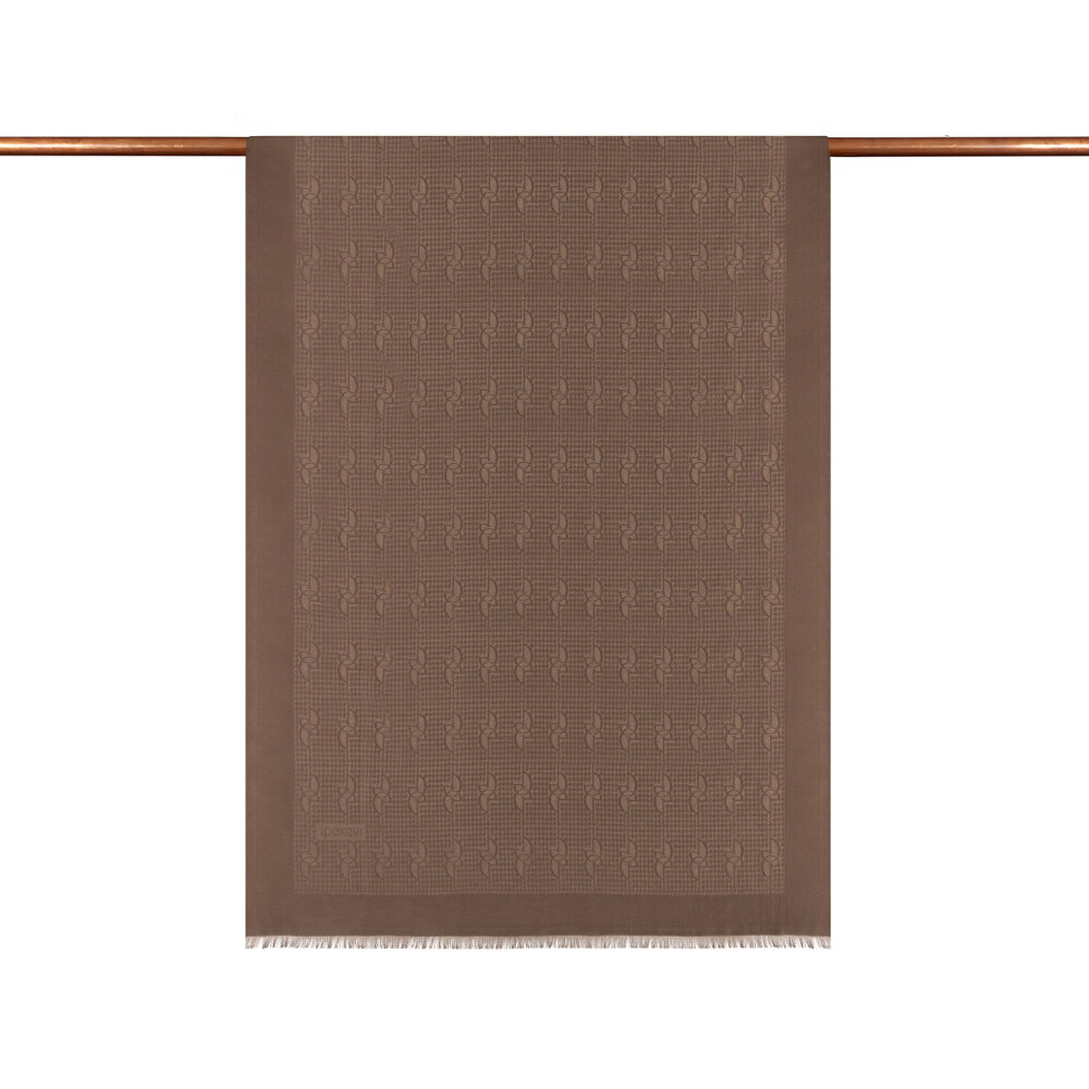 İpekevi İe Monogram Pamuk İpek Şal VİZON 