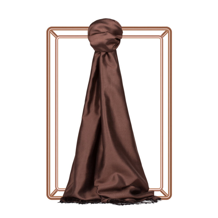 İpekevi İpek Şal Acı Kahve - 1