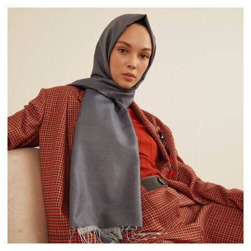 İpekevi İpek Şal GRİ - 3