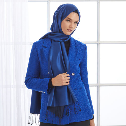 İpekevi İpek Şal Okyanus Mavi - 3