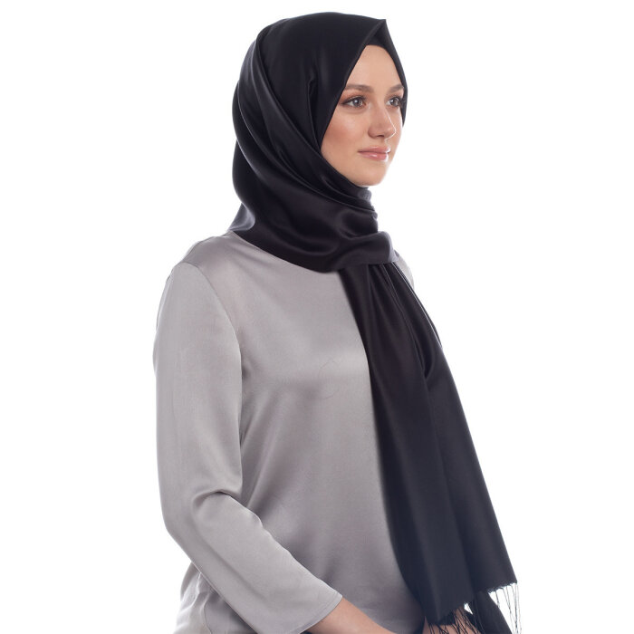 İpekevi İpek Şal SİYAH - 3
