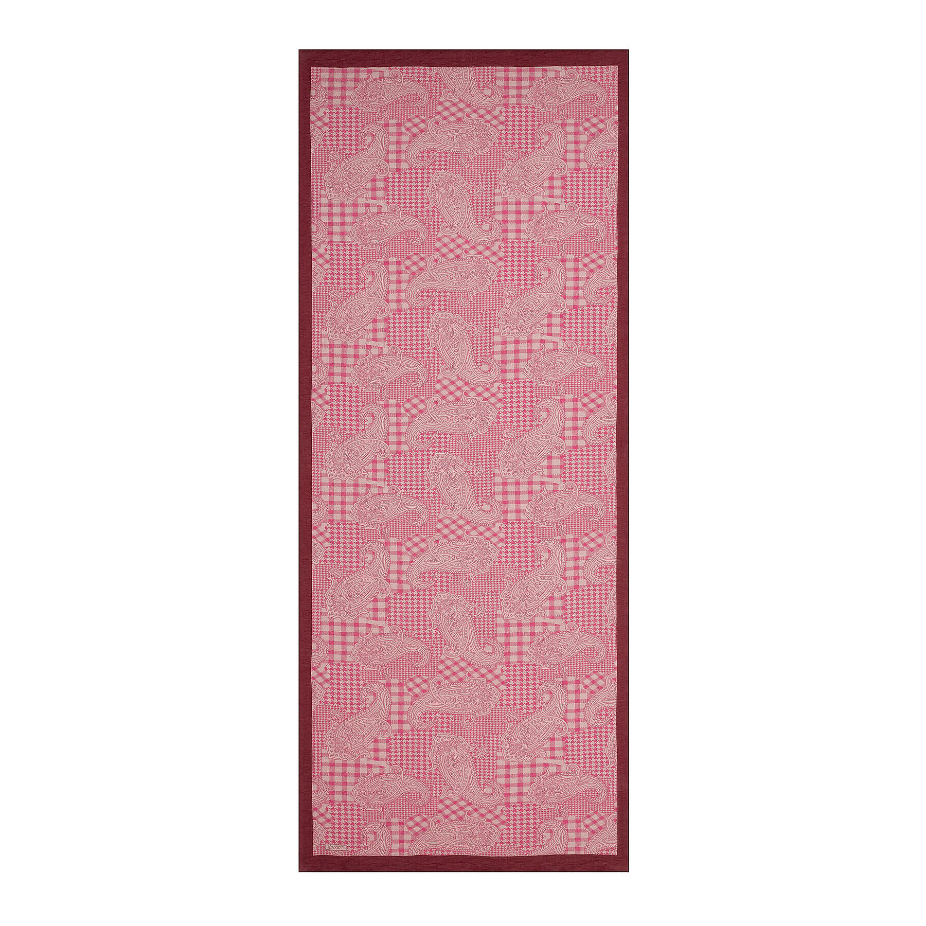 İpekevi Kazayağı Desenli Şal Gül Pembe - 3