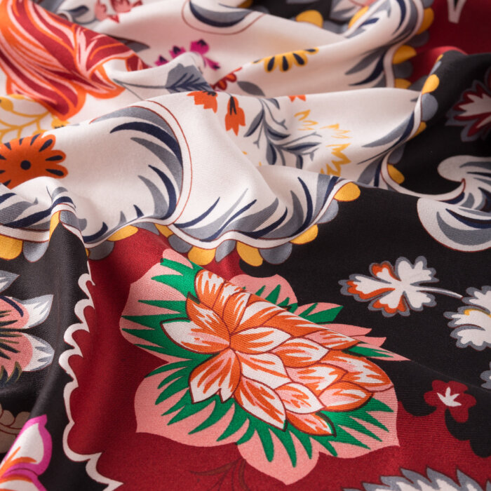 İpekevi Menekşe Desen Şal SİYAH - 2