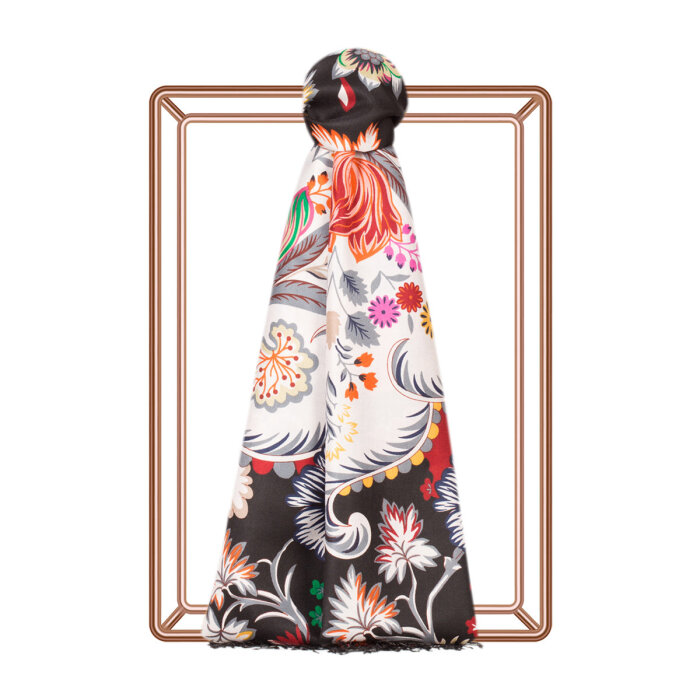 İpekevi Menekşe Desen Şal SİYAH - 1