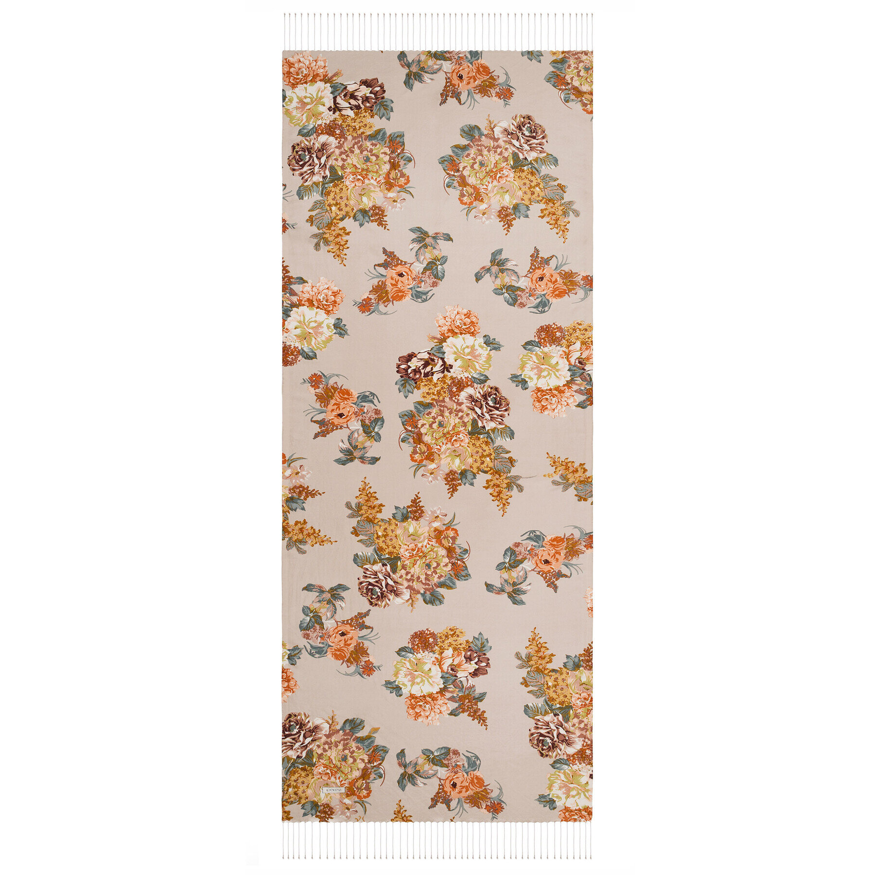 İpekevi Misk Gülü Desenli Şal Kum Beji - 3