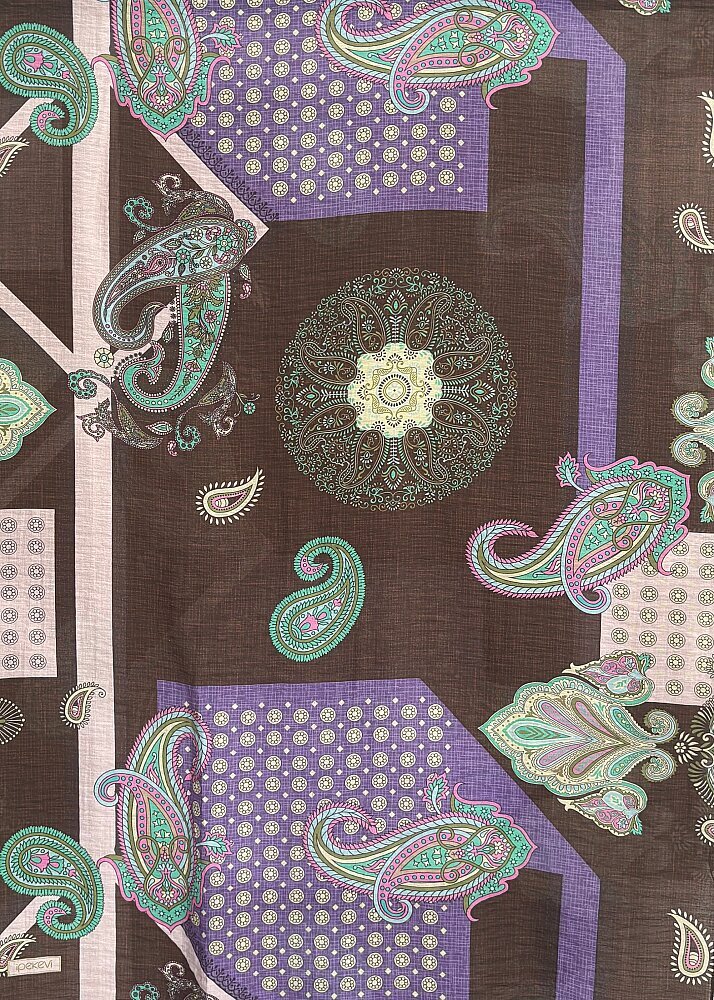 İpekevi Şehrazat Desen Şal VİZON 