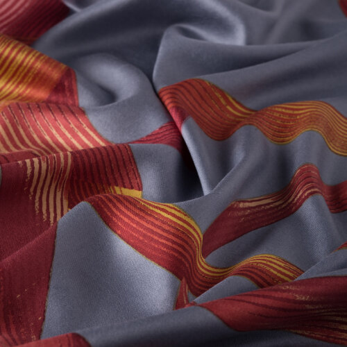 İpekevi Şerit Desenli Şal LACİVERT - 2