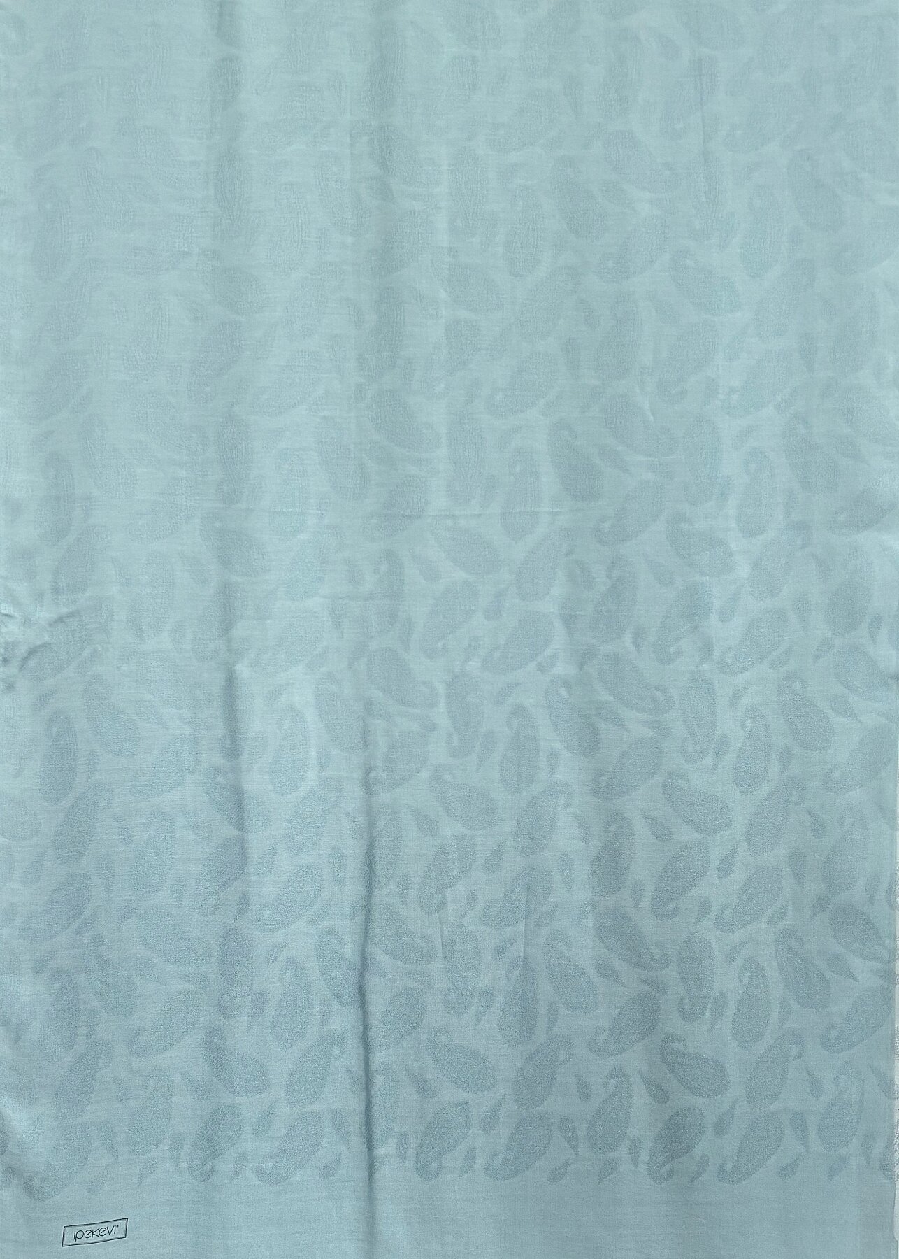 İpekevi Yaprak Desenli Şal BEBE MAVİ - 1