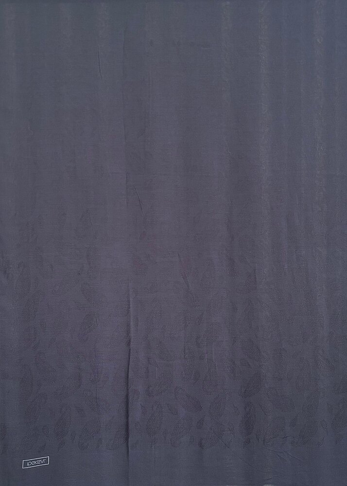 İpekevi Yaprak Desenli Şal LACİVERT LACİVERT