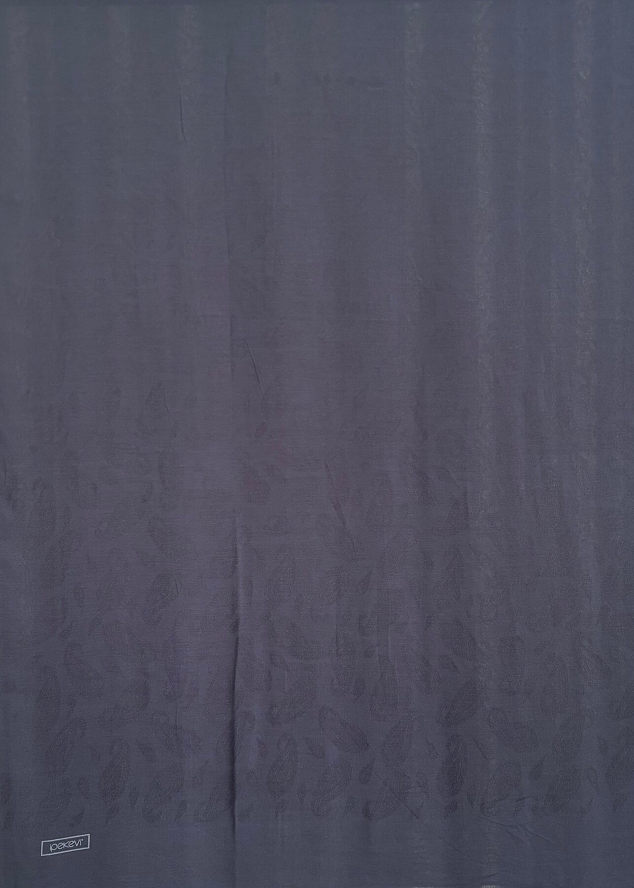 İpekevi Yaprak Desenli Şal LACİVERT - 1