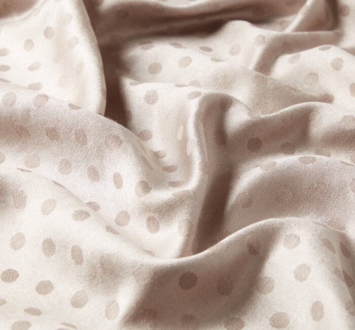 İpekEvi Yün İpek Puantiyeli Şal AÇIK GRİ - 2