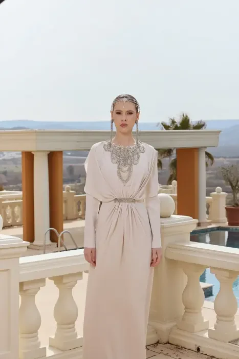 Jamila Sarah İzge Elbise TAŞ - JAMILA SARAH