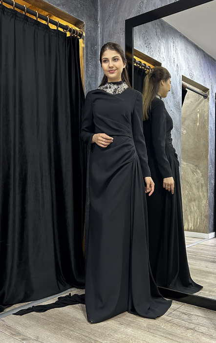 Jamila Sarah Mahidevran Elbise SİYAH - 2