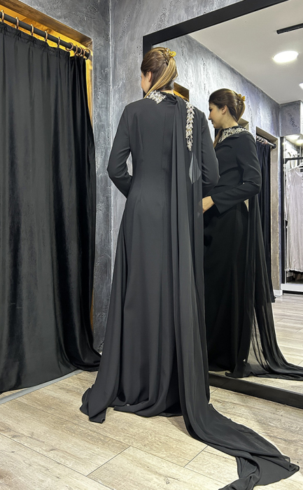 Jamila Sarah Mahidevran Elbise SİYAH - 4