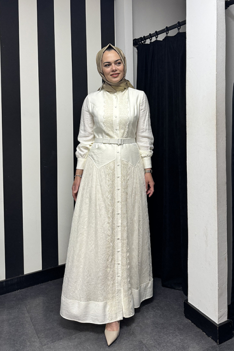 Jamila Sarah Meyra Elbise EKRU - 3