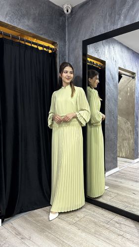 Jamila Sarah Misk Elbise olive - 2