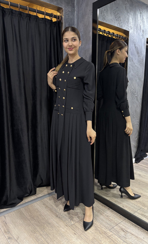 Jamila Sarah Şehsuvar Elbise SİYAH 